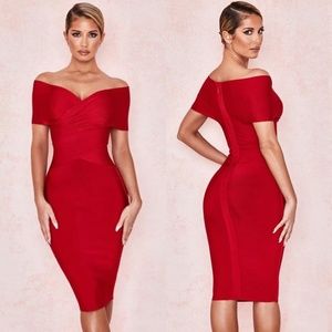 House of CB Clarissa Dress Red Size XS